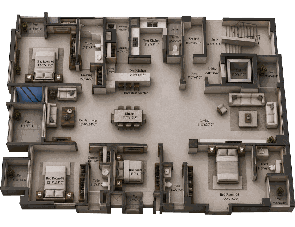 Doctors Jalpadma typical floor plan